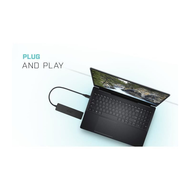 USB-C HUB I-TEC with 4 USB 3.0 Ports with Integrated Cable 20cm