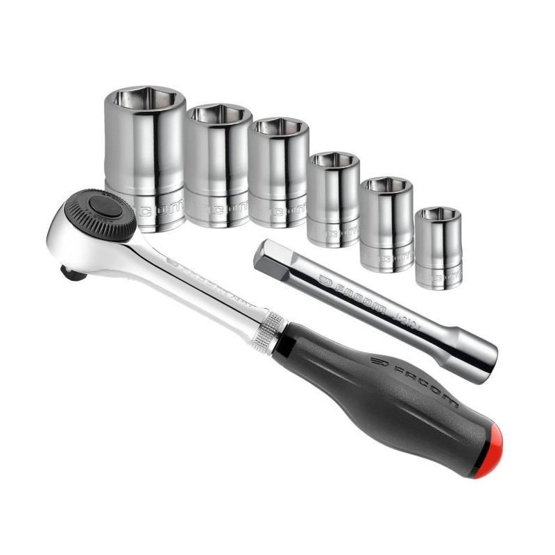 3/8 click 360 ° Facom rotary round - J.360PackPB (delivered with 7 so