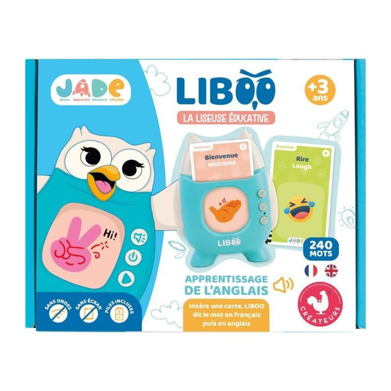 Liboo E-Reader - JADE - French - English - 240 Words - Educational Gam