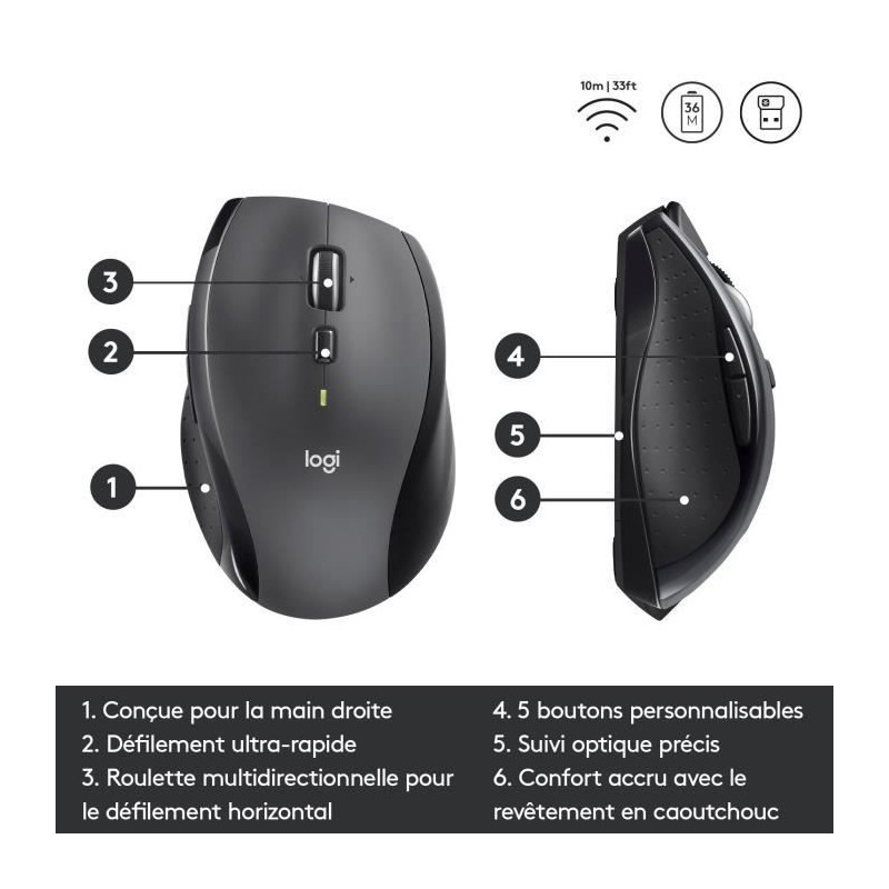 LOGITECH M705 Wireless Mouse Silver