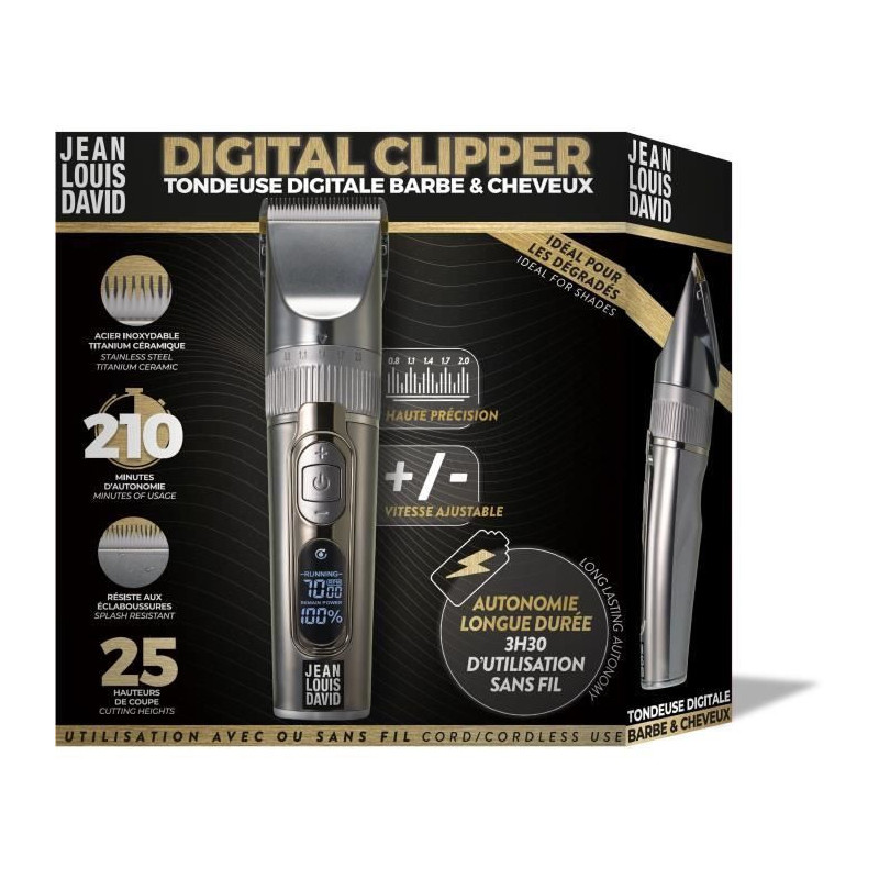 Mower 2 in 1 Digital Hair and beard Jean Louis David