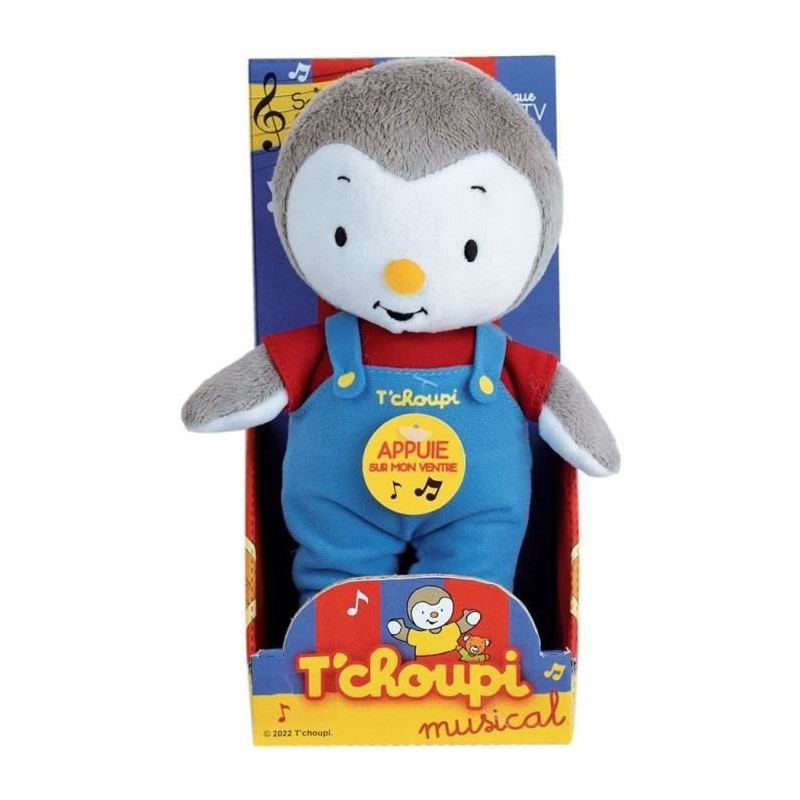 Jemini T'choupi peluche musical +/- 20cm