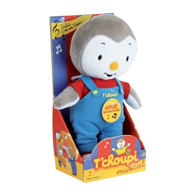 Jemini T'choupi peluche musical +/- 20cm