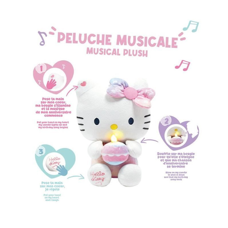 Hello Kitty Interactive Plush Birthday +/- 26 cm - JEMINI - Interactiv