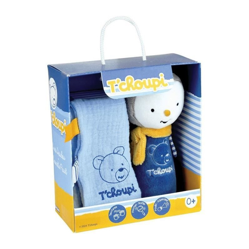 T'choupi Baby Birth Box with Soft Toy and Rattle Plush +/- 25 cm - JEM