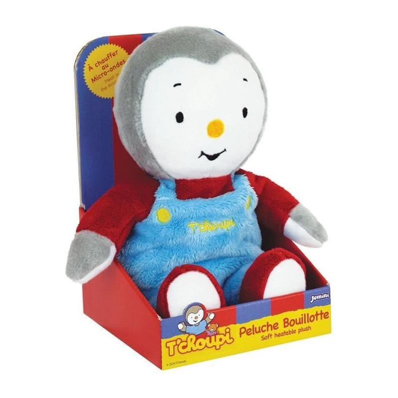 T'choupi Plush Hot Water Bottle +/- 21 cm with Micro Clay Beads - JEMI