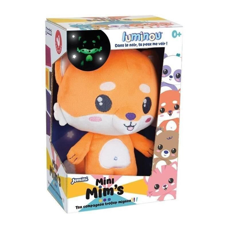 Natural luminous plush toy - JEMINI - Luminou fox mini mim's - Works w