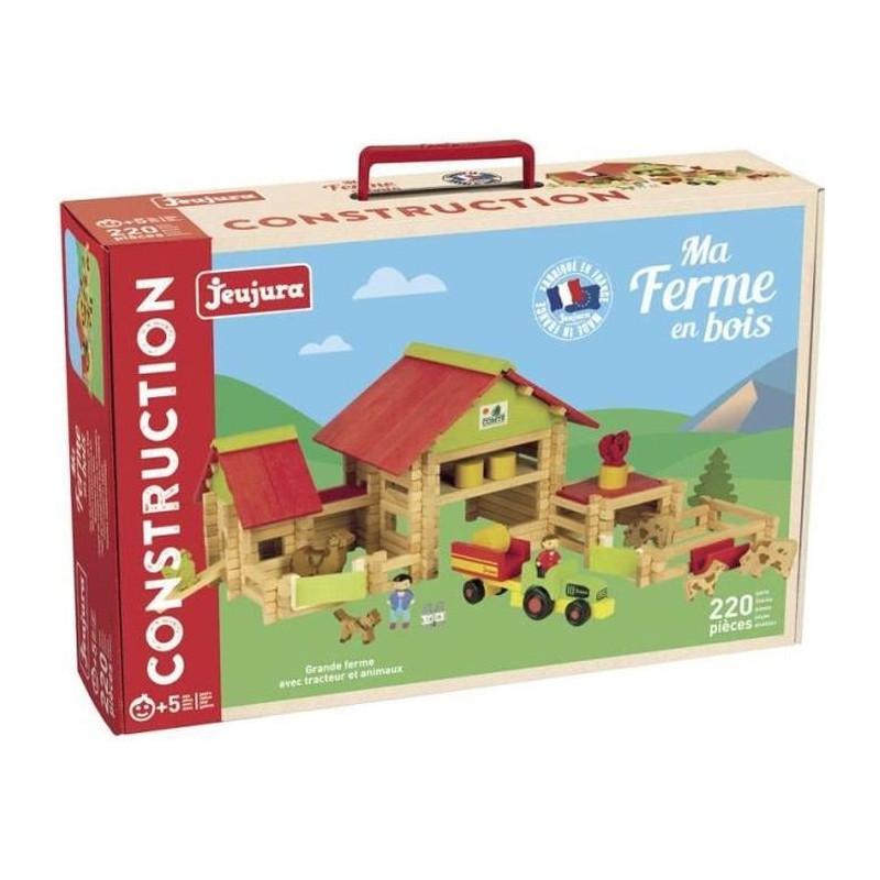 JEUJURA Large farm with tractor and animals - 220 pieces