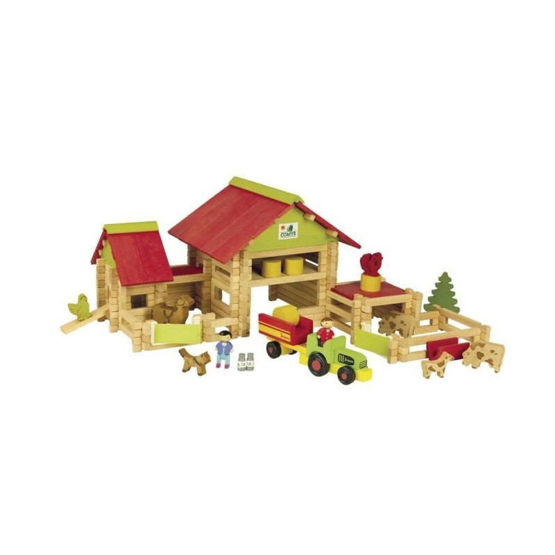 JEUJURA Large farm with tractor and animals - 220 pieces