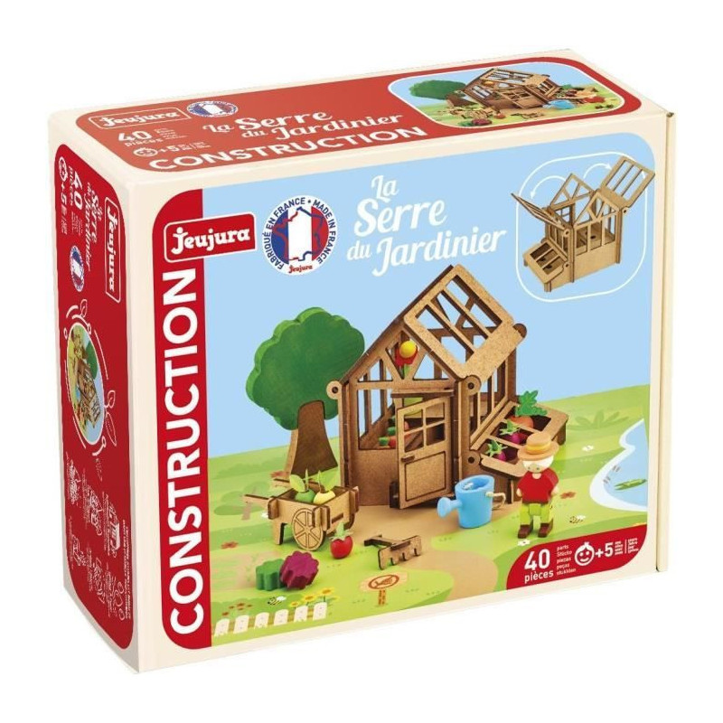 The Gardener's Greenhouse 40 Pieces - JEUJURA - Natural Wood Construct