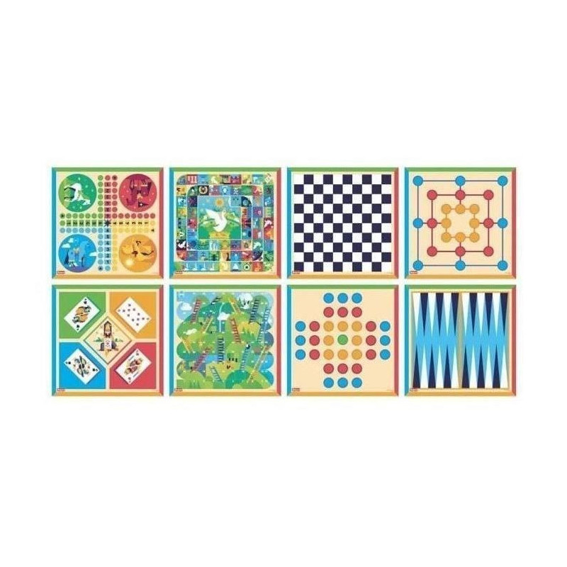 JEUJURA Traditional board games box - Wooden box