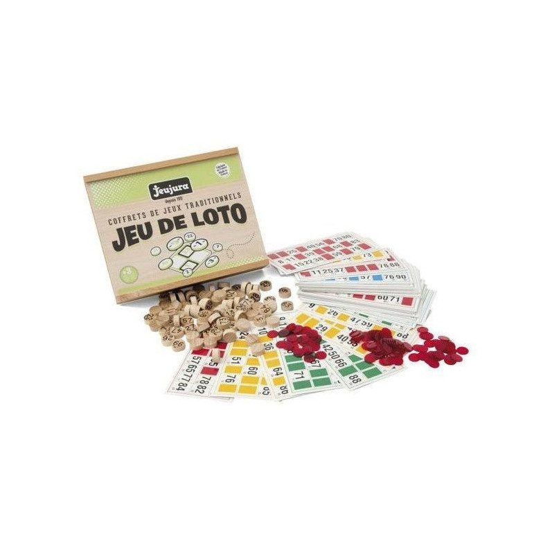 JEUJURA Loto Game - Wooden Box
