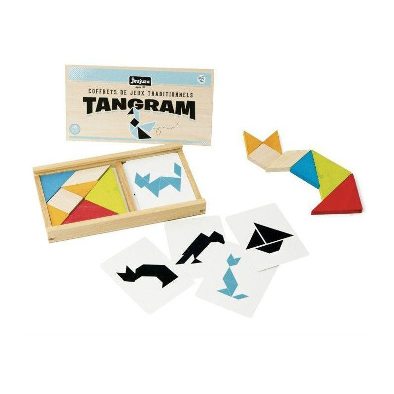 JEUJURA Wooden Tangram Set - Wooden Box