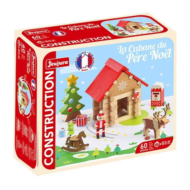 Santa's Cabin - Construction Game - JEUJURA - 60 pieces