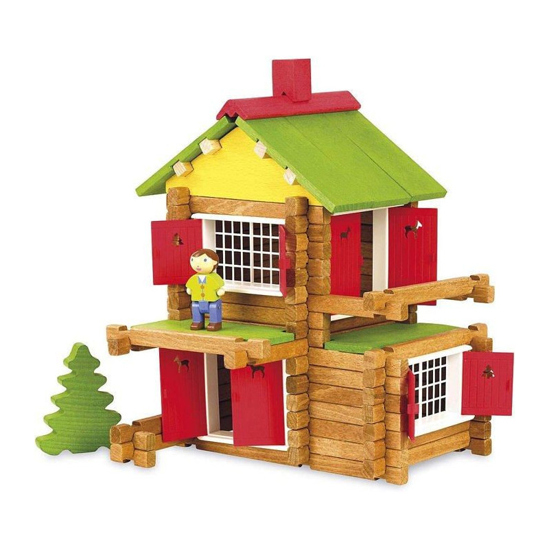 JEUJURA - My Wooden Chalet, 135 pieces
