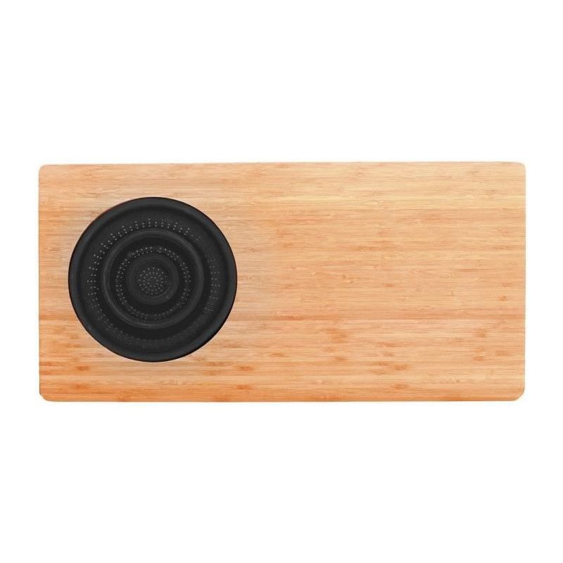 JOCCA - 1633N - Bamboo Cutting Board with Strainer - Black