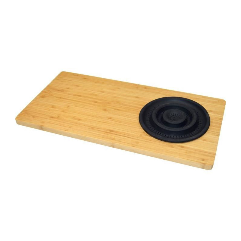JOCCA - 1633N - Bamboo Cutting Board with Strainer - Black