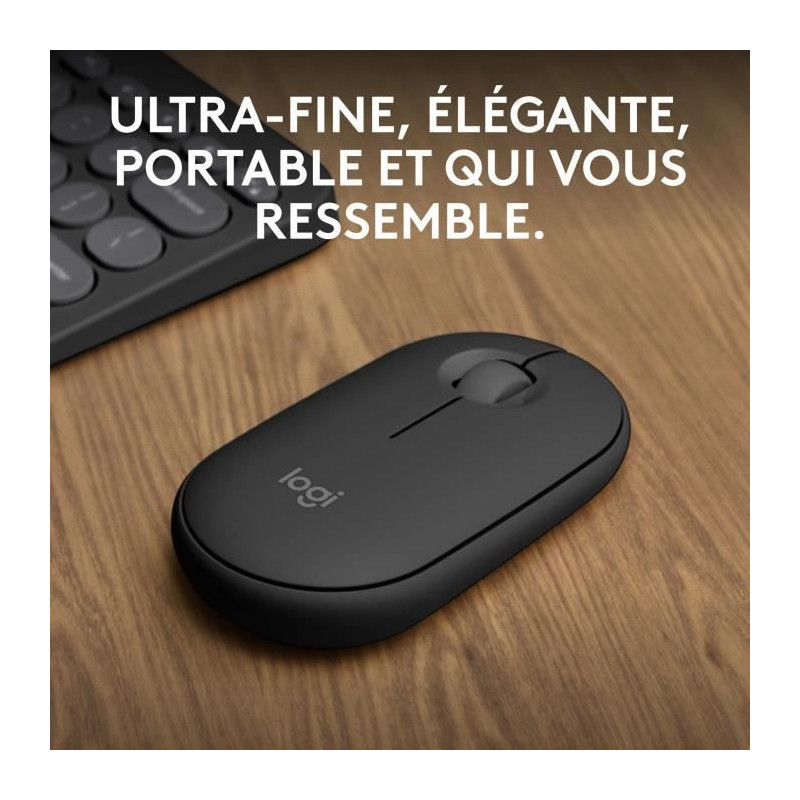 LOGITECH - Wireless mouse - Pebble Mouse 2 M350s - Graphite - (910-007