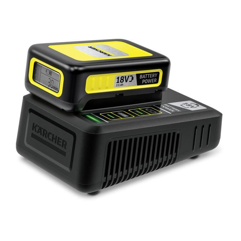 Fast charger for Kärcher 18V Power batteries 2.5 Ah and 5 Ah