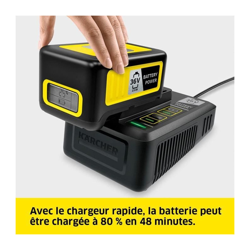 KARCHER POWER 36V / 2.5 Ah battery with LCD display and fast charger