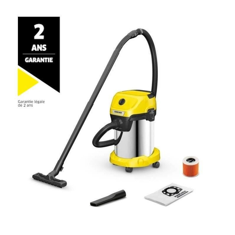 Karcher WD 3 S V -19/4/20 pushing vacuum cleaner - stainless steel tan