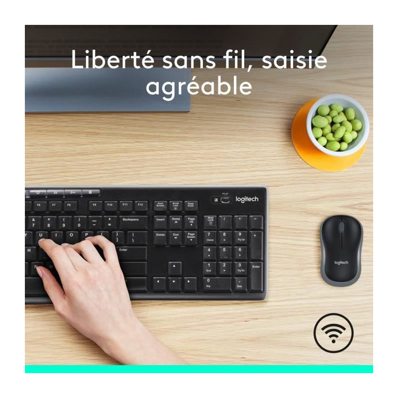 LOGITECH MK270 Mouse Keyboard Kit - Wireless - QWERTY