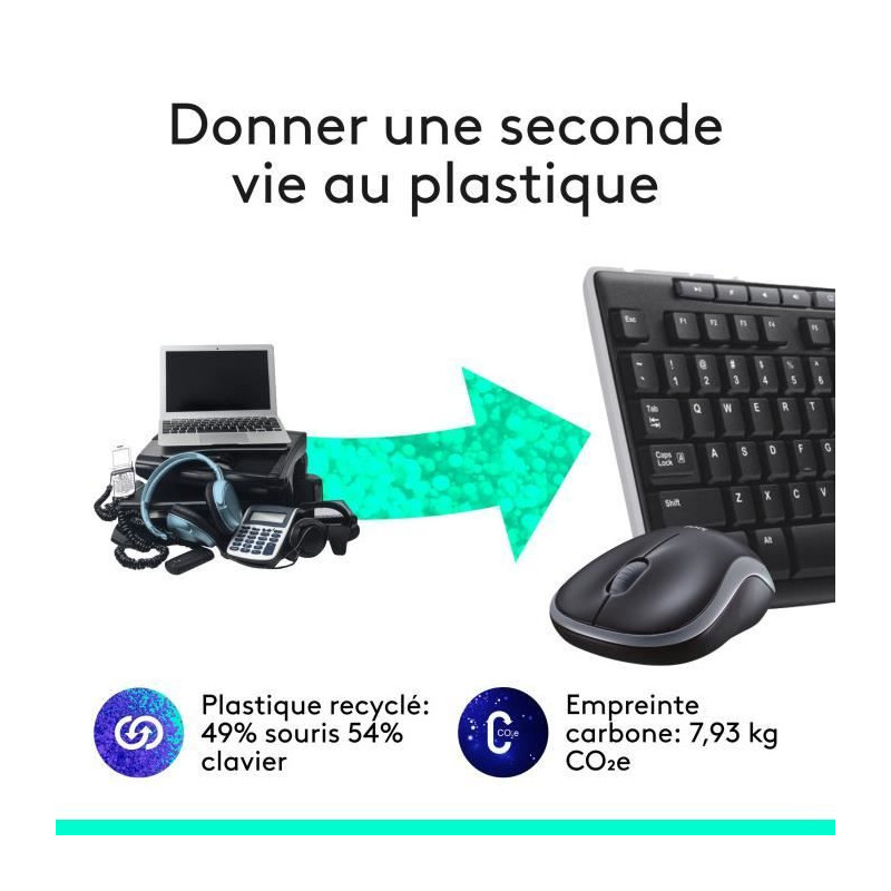 LOGITECH MK270 Mouse Keyboard Kit - Wireless - QWERTY