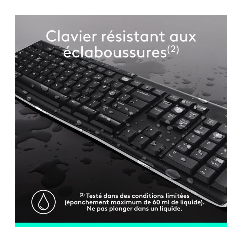 LOGITECH MK270 Mouse Keyboard Kit - Wireless - QWERTY
