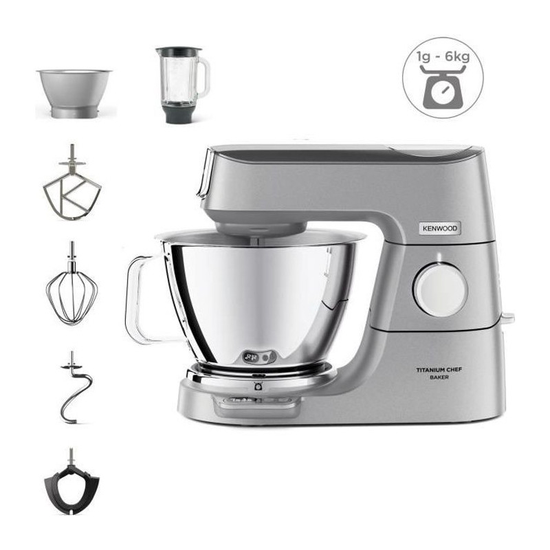 Kenwood KVC85.124.SI - Titanium chef Baker Pastry Chef - 2 stainless s