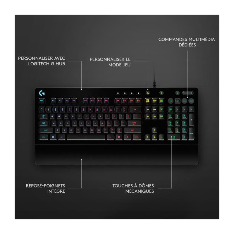 LOGITECH G213 Prodigy Gamer Keyboard - QWERTY