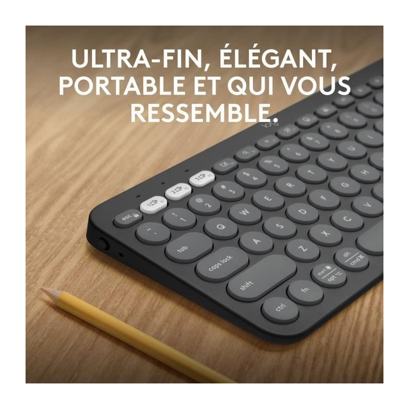 LOGITECH - Wireless keyboard - Pebble Keys 2 K380s - Bluetooth - Easy-
