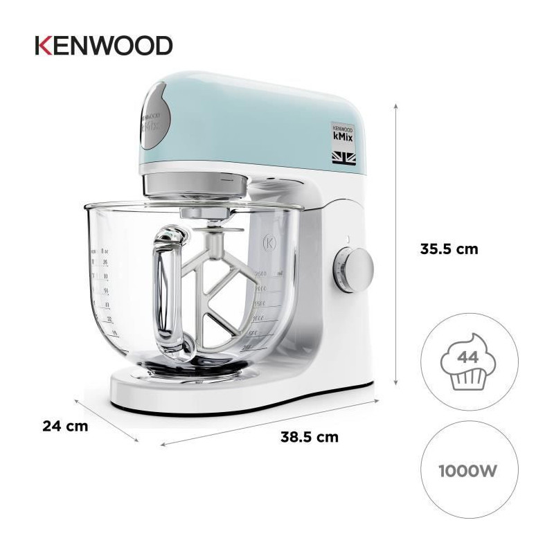 KENWOOD KMX754PB Multifunction Pastry Robot - 1000W Professional Motor