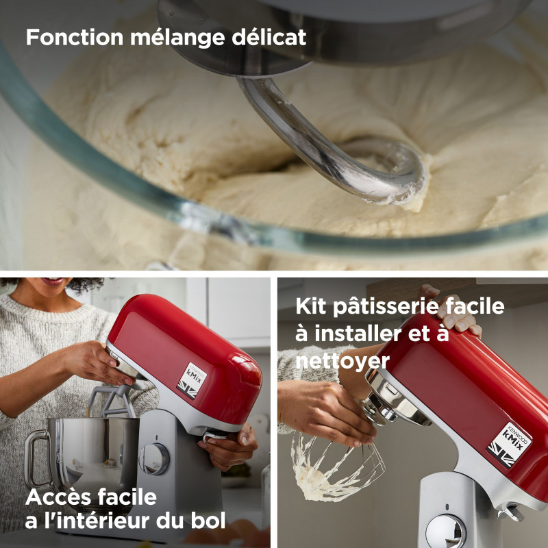 KENWOOD KMX750RD Pastry Chef - 1000 W - 5 L - Red
