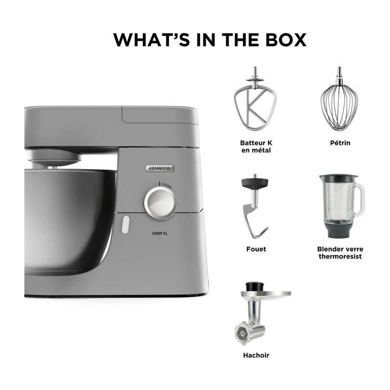 Chef XL 6.7L Blender Pastry Chef + Metal Metal - Kenwood KVL4170S - Si