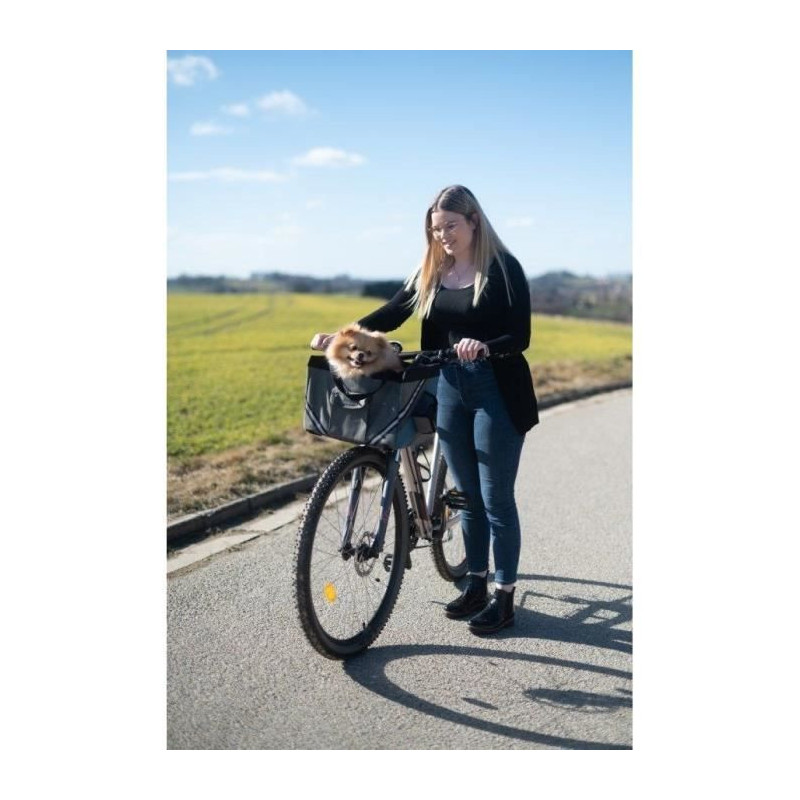 KERBL Bicycle bag for dogs or cats - Vacation - Grey/blue - 38x29x25 c
