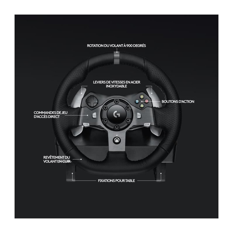 LOGITECH G920 Driving Force Racing Wheel - Xbox One and PC