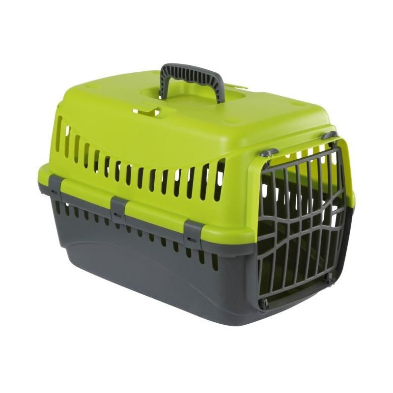 KERBL Expedition Dog Transport Box - 48x32x32cm - Green and Dark Grey