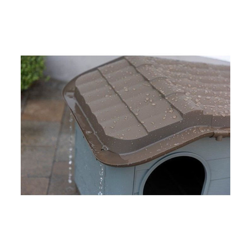 KERBL Outdoor plastic kennel for cats or dogs Size M - 75 x 59 x 55 cm