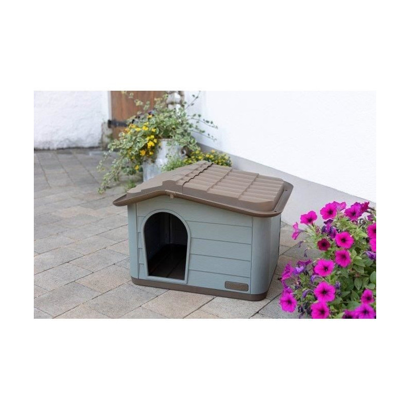 KERBL Outdoor plastic kennel for cats or dogs Size M - 75 x 59 x 55 cm