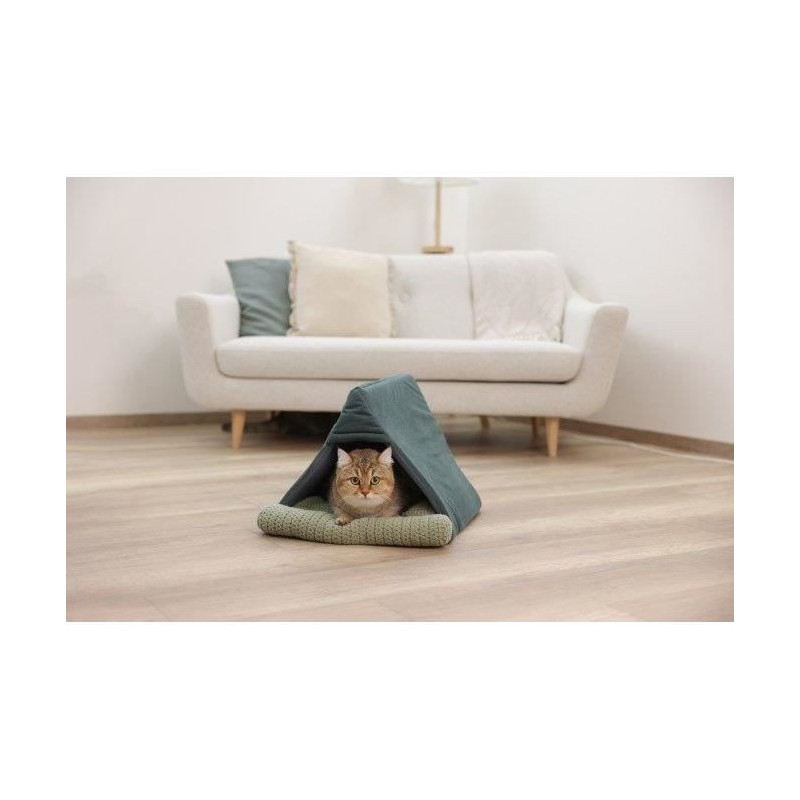 Cat bed - KERBL - ANNE - 45 x 40 x 34 cm - Green