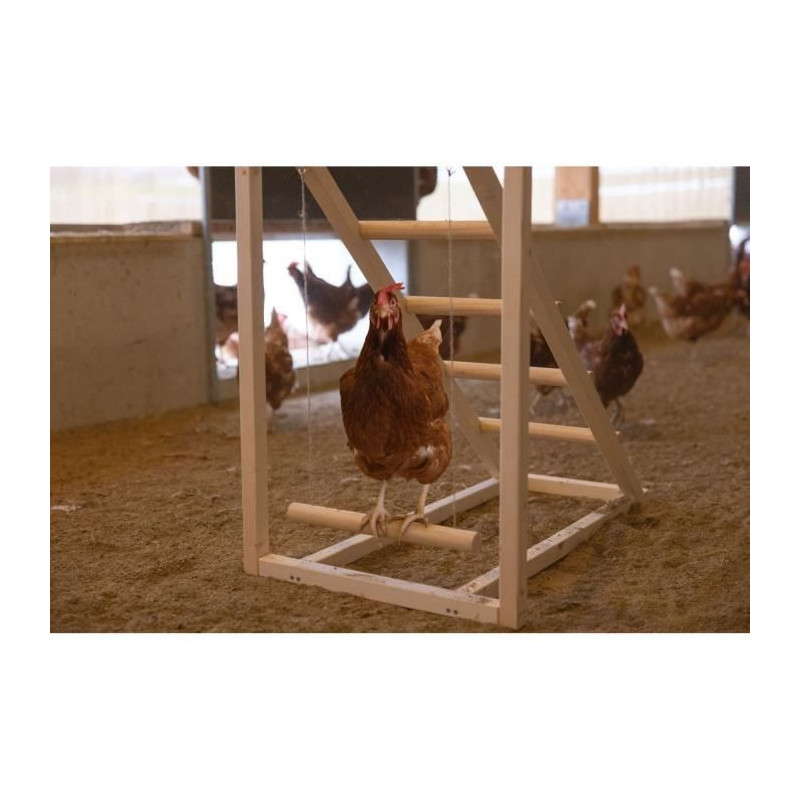 KERBL Chicken climbing tower - 85 x 55 x 76 cm - With swing - Robust l