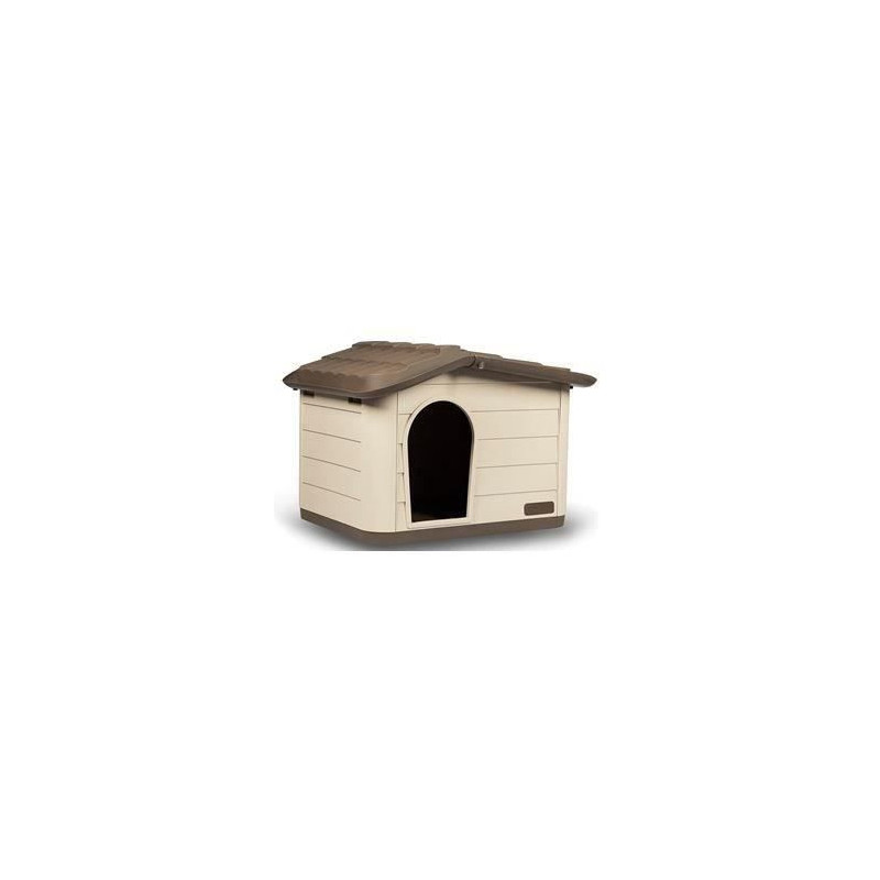 KERBL Outdoor Cat House - 60 x 51 x 41 cm - Mocha and Brown - Plastic