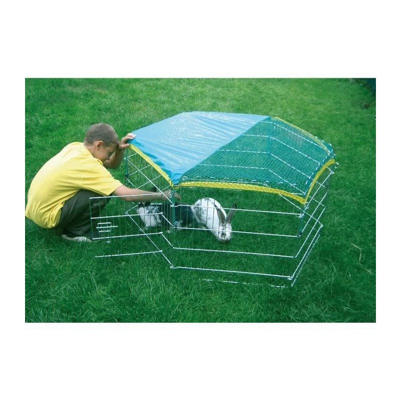 KERBL Galvanized outdoor enclosure with gate for rodents