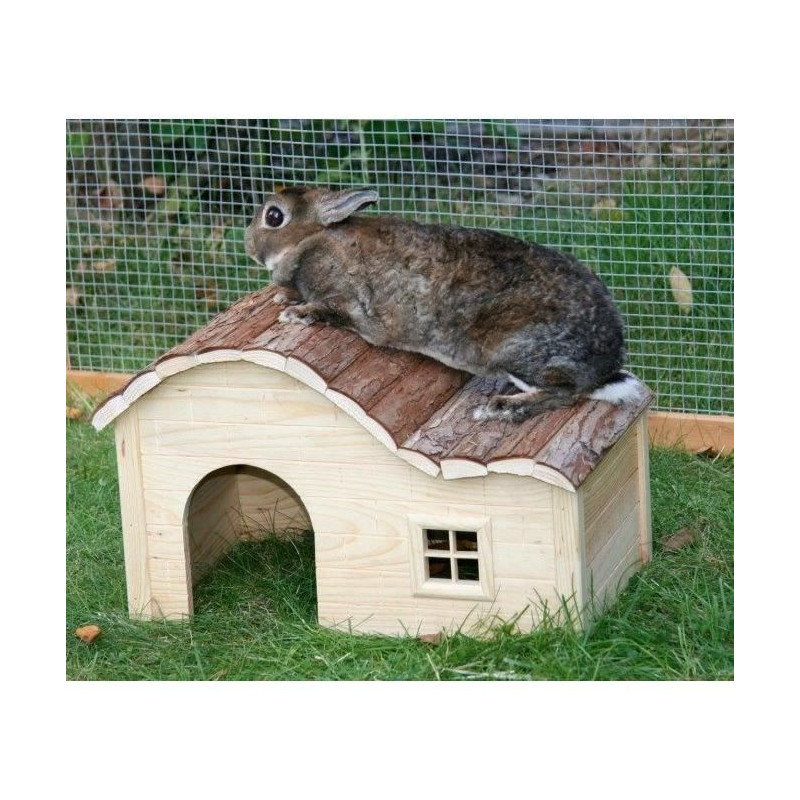 Kerbl Rodent House with Curved Roof Nature 40x25x25 cm