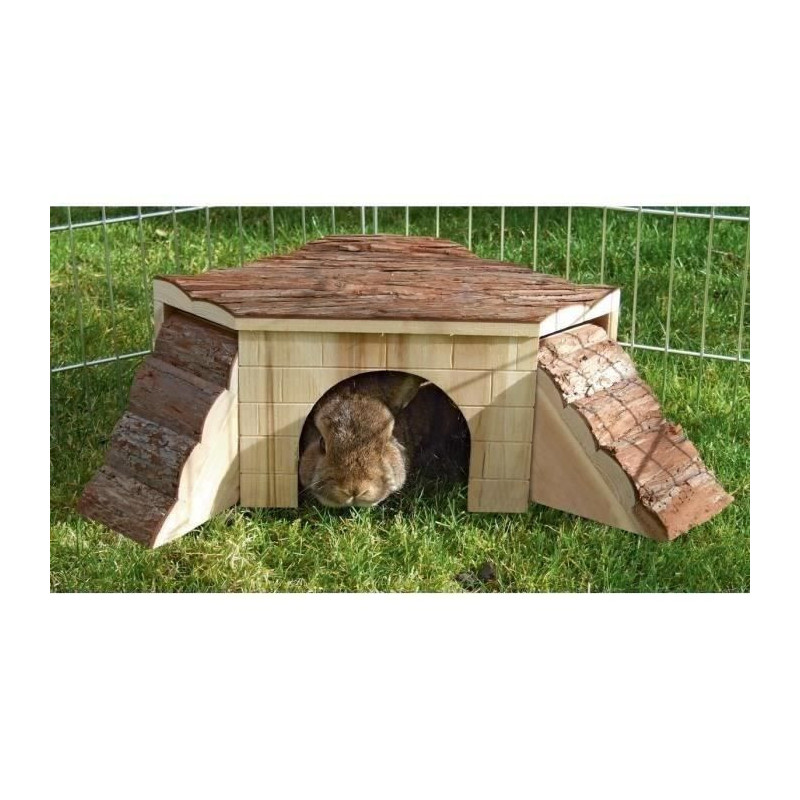 KERBL Nature House with ramp for rodents - 37x37x16cm