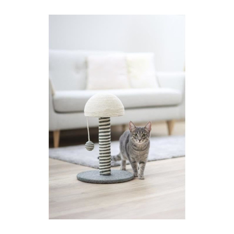 KERBL - Cat scratching post - Trunk 42 cm - FUNGHI - Grey/white - Sisa
