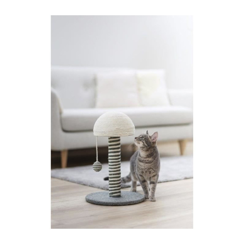 KERBL - Cat scratching post - Trunk 42 cm - FUNGHI - Grey/white - Sisa