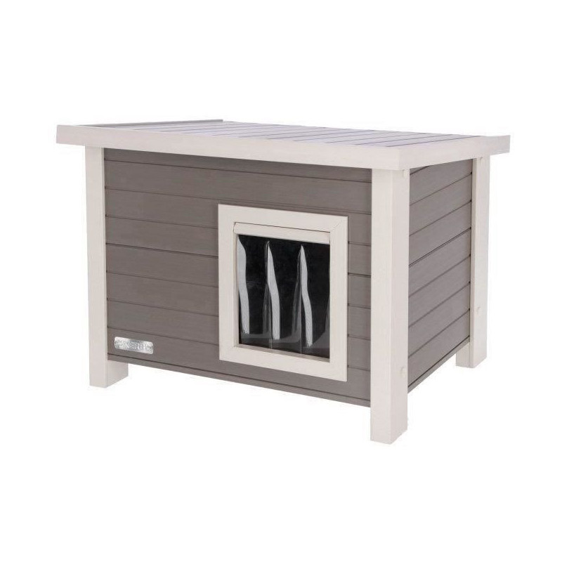 Cat house - KERBL - ECO Eli - Grey / White - 57 x 45 x 43 cm