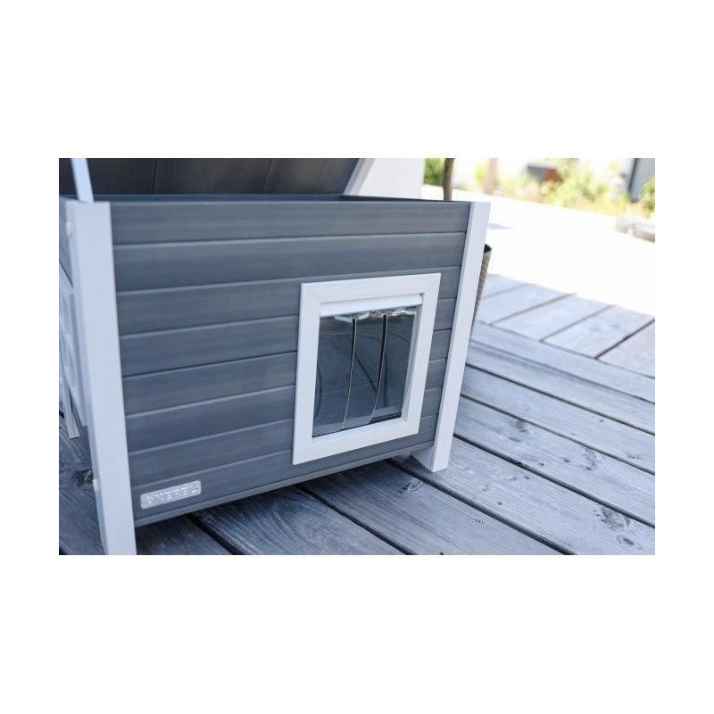 Cat house - KERBL - ECO Eli - Grey / White - 57 x 45 x 43 cm