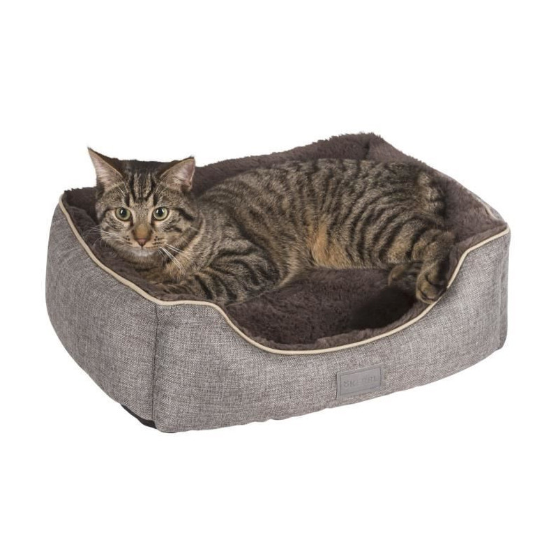 KERBL Samuel Basket - 50 x 40 x 15 cm - Silver and Gray - For Dog